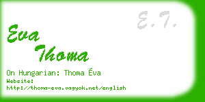 eva thoma business card